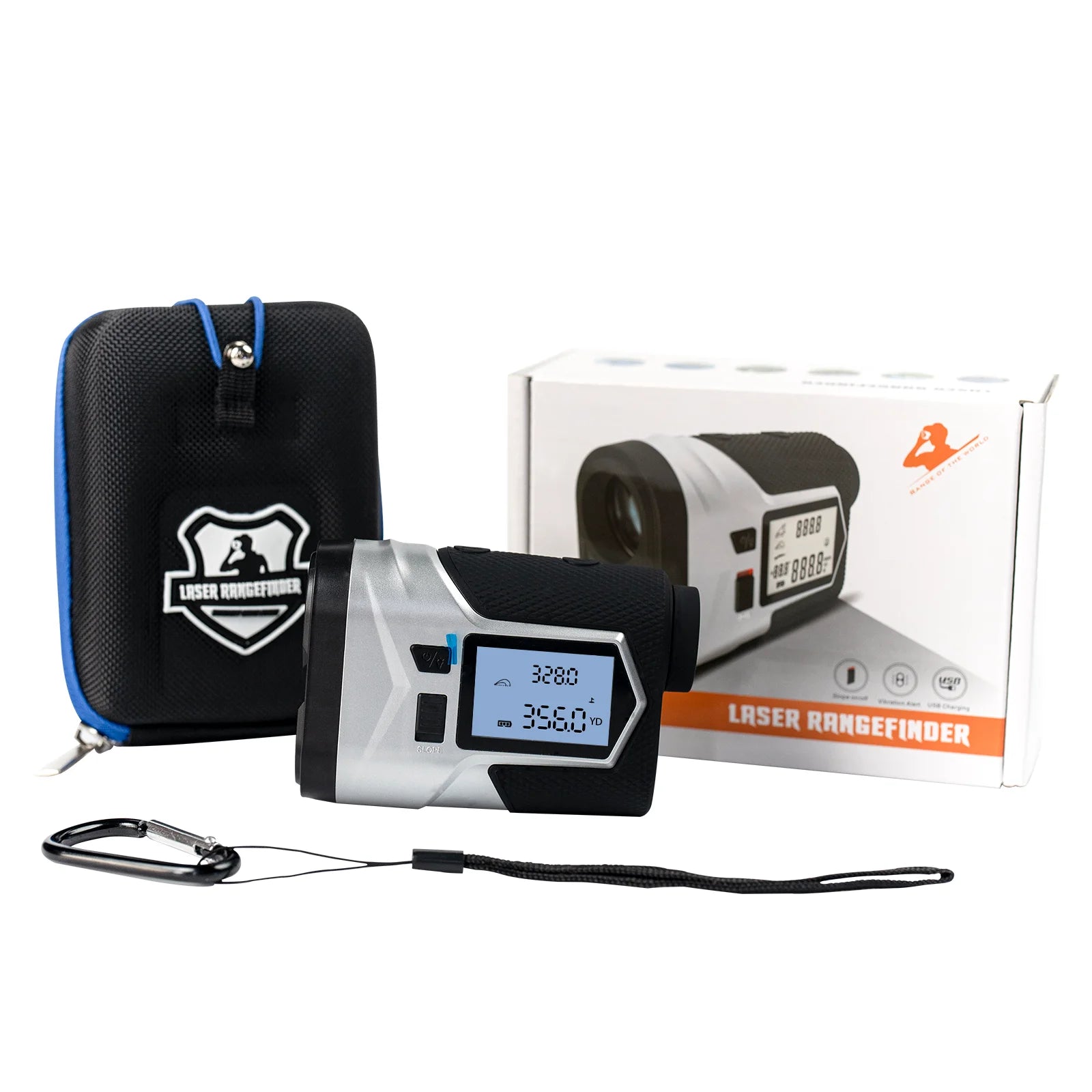 Golf Rangefinder With Slope Switch 650/800m Rechargeable Screen Vibration Laser Rangefinder Speed Distance Meter
